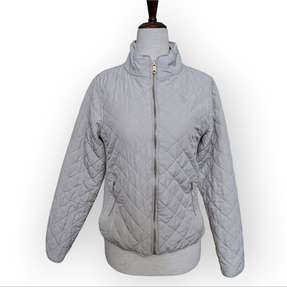 U.S. Polo Assn Women's Quilted Jacket in Cream